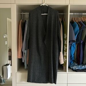 Zara long grey knit coat